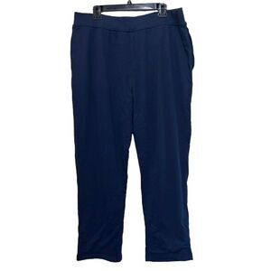 Dude Robe Lounge Pants Mens L/XL Navy Blue Terry Cloth Lined Loungewear Pajamas